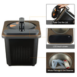 amocane Sauna Steam Portable Pot 4L, Stainless Steel Steam Generator for Saunas Home Spa Fumigation Steam Machine for Body Detox with Remote Control Anti-riot Device (110V, Wood Grain) amocane