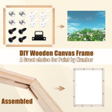 16"X20" Canvas Frame, 2 Set Removable Wood Canvas Stretcher Bars Wooden Frames Kit for Oil Painting, Diamond Art, Paint by Numbers, Posters, DIY Arts Supplies for Artist Zyghjort