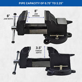 Yost Vises 908-AS 8" Heavy Duty Steel Bench Vise Yost Tools