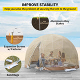 VEVOR 9.5FT Garden Dome Bubble Tent, Upgraded Geodesic Dome Greenhouse with Transparent TPU Cover and Polyester Gauze, Waterproof Garden Dome House Suitable for Patio and Dining Places VEVOR