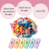 Mr. Pen- Pencil Erasers Set, 66 Pack, 6 pc Hand-Held(Pastel Colors) & 60 pc Pencil Top Erasers(Twilight Colors), Latex-Free, No Smudge & No Paper Tear Mr. Pen