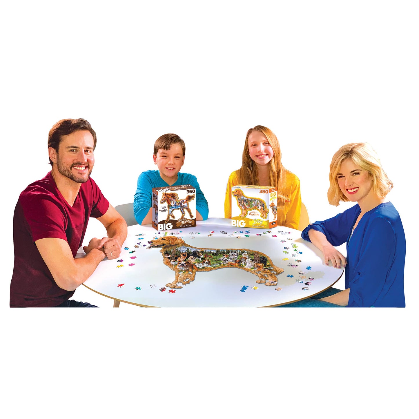 RoseArt - Big Shaped - Dog Park - 350XL Piece Jigsaw Puzzle for Adults