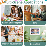 Aestalrcus Landscape Paint by Numbers for Adults - Waterfall Paint by Numbers for Adults with Brushes, Art Crafts Canvas for Home Decoration 16 x 20 Inch Aestalrcus