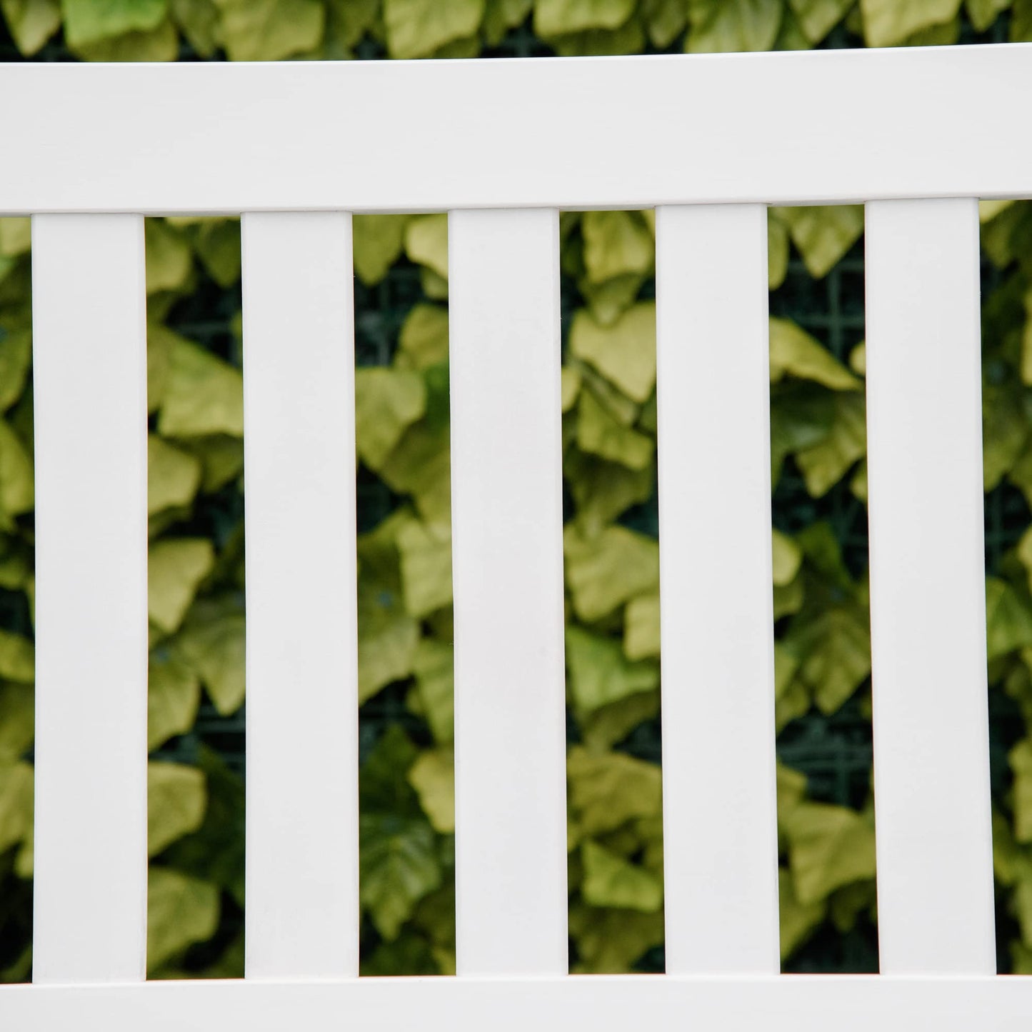 Outsunny White Wooden Patio Glider Bench with High Back and Armrests, Heavy Duty 550lbs Capacity Loveseat