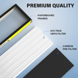 4 Pack FLT4825 HEPA Filter B Replacement Compatible with AC4825 AC4825E AC4300 AC4800 AC4900 AC4850, 4 True HEPA Filters & 6 Activated Carbon Pre-filters FMDZFL