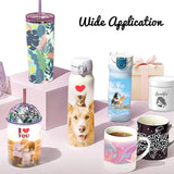 Daily Treasures 5×10"Sublimation Shrink Wrap Sleeve Set(50pcs),Heat Shrink Wrap with PET Tape&Scraper&Heat Resistant Gloves,Heat Shrink Film,Sublimation Wraps For 20oz Tumblers Mugs Cups Jars Cosmetic Daily Treasures