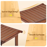 Rengue Teak Shower Bench for Inside 2-Tier Wood Shower Chair with Storage and Towel Rack Waterproof Shower Stool Bathroom Shower Seats 23.7 x 12.9 x 18.4 Inch Rengue