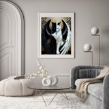 5D Diamond Painting Kits for Adults, Winged Cat Diamond Art Kits for Adults Beginner, DIY Full Drill Diamond Dot Gem Painting for Home Wall Decor 12x16inch BYGFHLYW