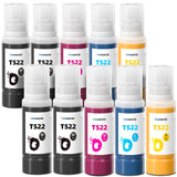 OFFICENTER T522 522 Ink Refill Bottles for Ecotank ET-2800 ET-2720 ET-2803 ET-4700 ET-4800 ET-4810 ET-2400 ET-2840 Printer (4BK 2C 2M 2Y) OFFICENTER
