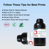 Siraya Tech Tenacious 3D Printer Resin Flexible 405nm UV-Curing Resin with High Impact Resistance Standard Photopolymer Resin for LCD DLP 3D Printing and 8K Capable (1kg, Obsidian Black) Siraya Tech