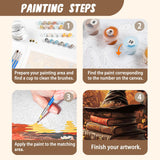 XTCIXAL Halloween Paint by Numbers Kit for Adults, Book Paint by Number for Adults, Beginners Acrylic Canvas Painting Kits for Home Wall Decor 16x20 Inch XTCIXAL