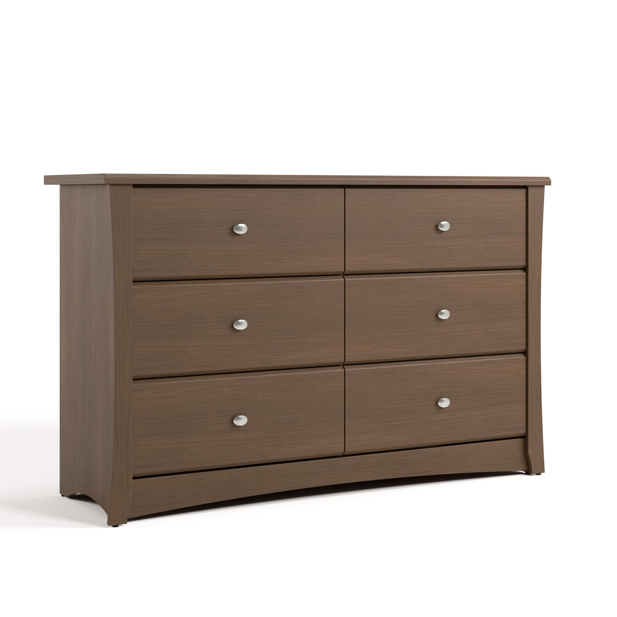 Storkcraft Crescent 6-Drawer Dresser (Hazelnut) – GREENGUARD Gold Certified, Brown Dresser for Bedroom, Kids & Nursery Storage Chest, Safety Interlocking Drawers, Pre-Installed Tracks, Kids Chest Storkcraft
