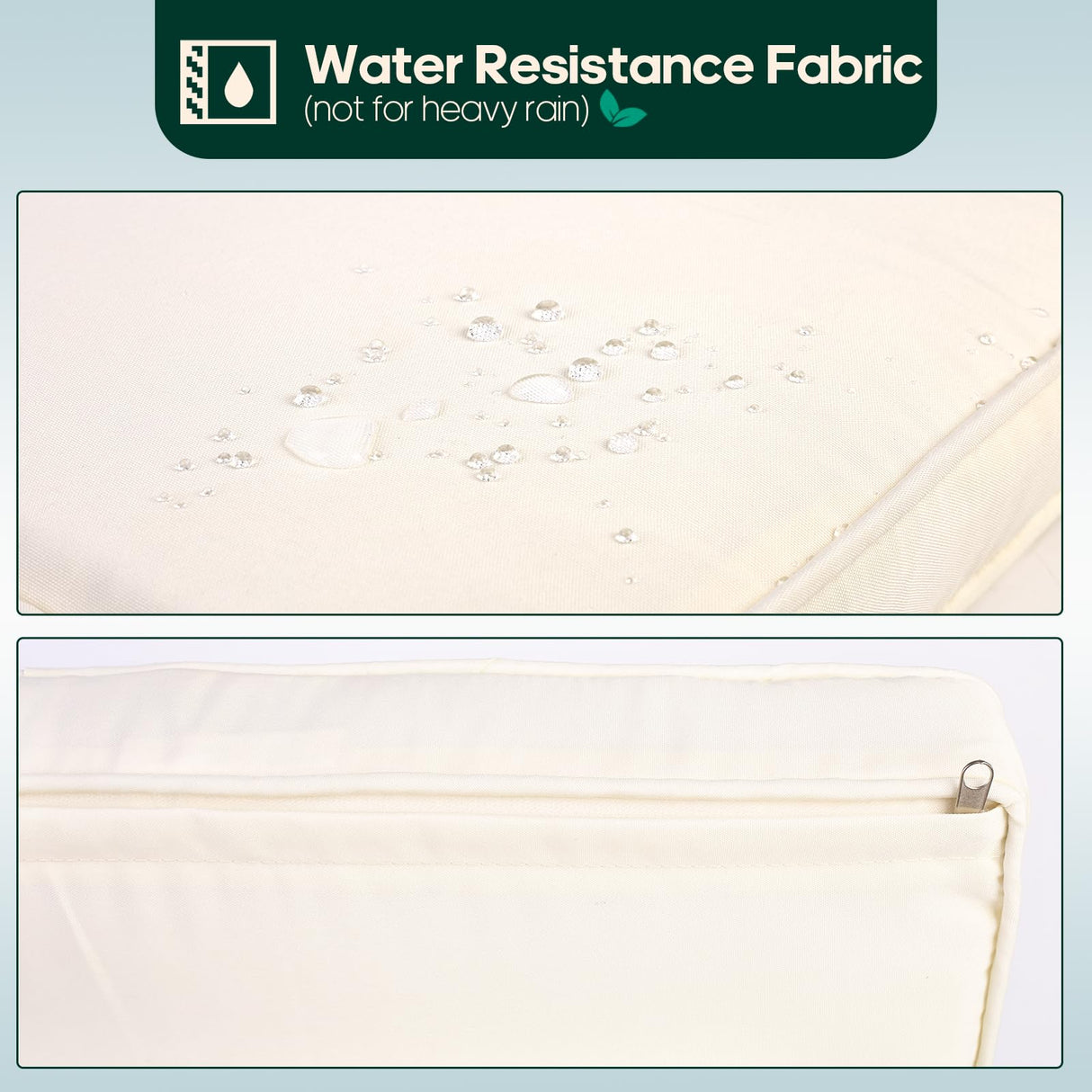 Niubya 3 Piece Wicker Rocking Chair Patio Furniture Sets, Outdoor Wicker Bistro Rattan Chair Conversation Sets with Cushions and Coffee Table, Beige and Brown Niubya