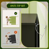 WLIVE Wood Black Dresser with 6 Drawer, Wide Chest of Drawers for Bedroom, Long Nightstand with Drawers, Modern Large Storage Tower Unit, Closet Store Organizer for Living Room WLIVE