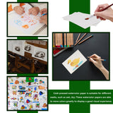 Fyess 120Pcs 100% Rag Cotton White Watercolor Paper Cold Press Paper Bulk Watercolor Drawing Student Artist for Kids,5 x 7 inch Fyess