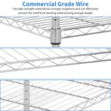 4 Tier Metal Storage Shelves 36" L x 14" W x 54"H Adjustable Wire Shelving Unit 1000LBS Metal Shelves Garage Storage Pantry Shelves Storage Rack Wire Rack Shelf Steel Shelves for Storage, Chrome XXkseh