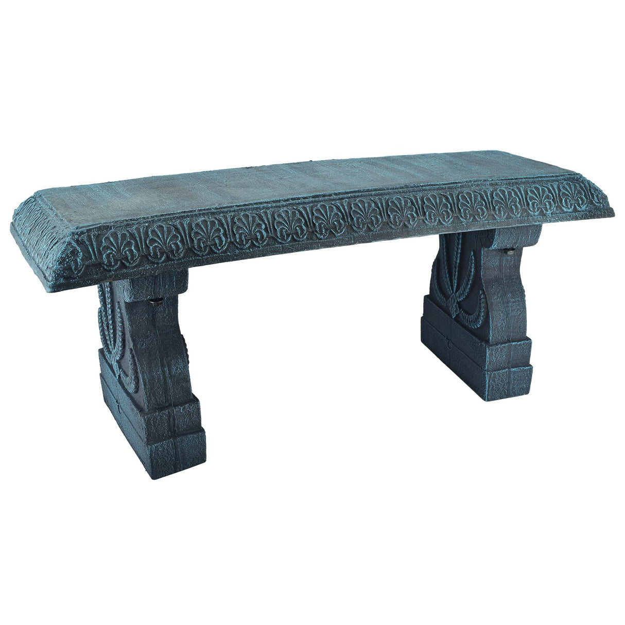 Arcadia Garden Products Outdoor Fiberclay Garden Bench - Brushed Teal Arcadia