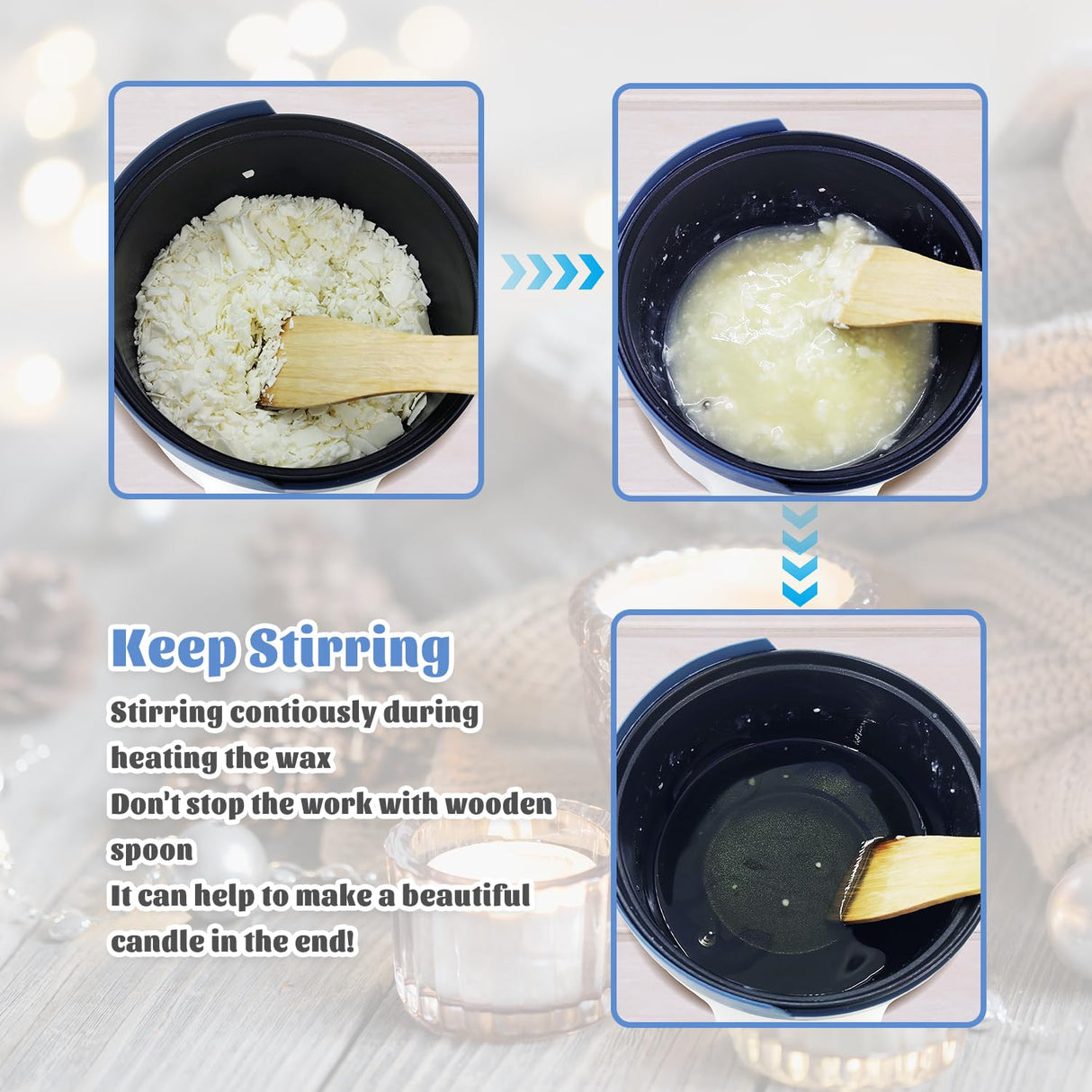 Ksedcon Candle Melting Pot, Electric Wax Melter for Candle Making with Pouring Spout, Non-Stick Small Candle Making Pouring Pot Ksedcon