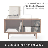 Crosley Furniture Liam Medium Vinyl Record Storage TV Stand and Entertainment Center, Media Console, Walnut Crosley Furniture