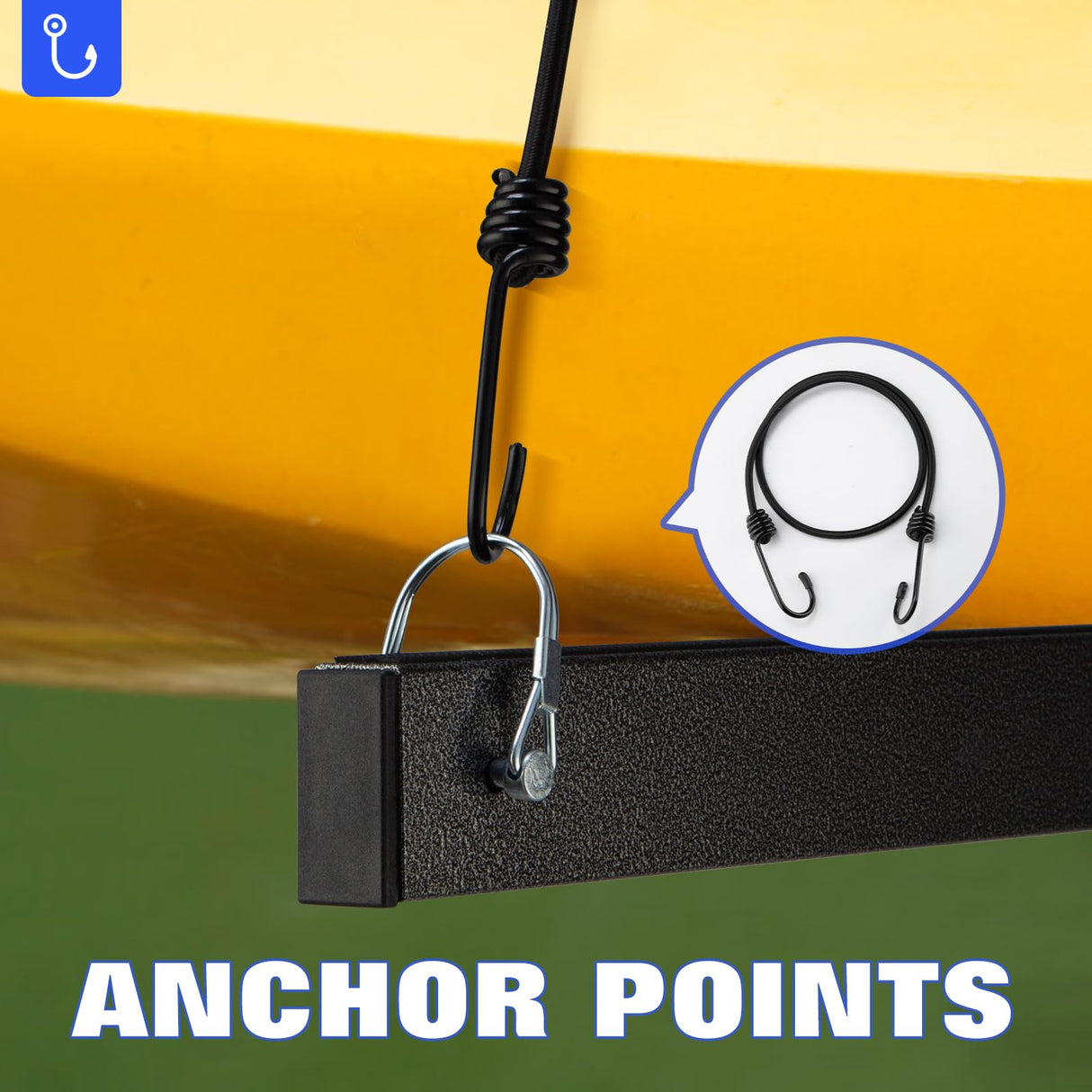 Morohope Freestanding Kayak Storage Rack Kayak Tackle Storage Heavy Duty Weatherproof Outdoor Storage Rack Storage Hooks for Kayaks, SUP, Canoe Paddleboard, 3 Levels, Black, SL35003BK Morohope