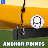 Morohope Freestanding Kayak Storage Rack Kayak Tackle Storage Heavy Duty Weatherproof Outdoor Storage Rack Storage Hooks for Kayaks, SUP, Canoe Paddleboard, 3 Levels, Black, SL35003BK Morohope
