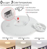 TALOYA Flush Mount 12 Inch Ceiling Light (Milk White Shell), 20W Surface Mount LED Light Fixture for Bedroom Kitchen,3 Color Temperatures in One（3000k/4000k/6500k),0.94 Inch Thickness Round TALOYA