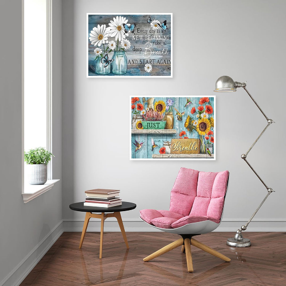 tigdtiu 6 Pack Inspirational Diamond Painting Kits for Adults-5D Diamond Art Kits for Adults Beginner, DIY Flower Full Drill Diamond Dots with Diamonds Picture Gem Art Crafts for Adult Decor 16x12 in tigdtiu