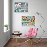 tigdtiu 6 Pack Inspirational Diamond Painting Kits for Adults-5D Diamond Art Kits for Adults Beginner, DIY Flower Full Drill Diamond Dots with Diamonds Picture Gem Art Crafts for Adult Decor 16x12 in tigdtiu