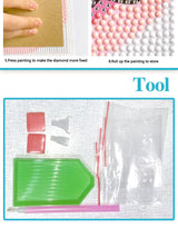 Zhenqing Whimsical Dwarf with Cane Diamond Painting Kit 7.87x7.87 Inch Full Drill, Fantasy DIY Craft for Adults & Teens, Enchanted Home Wall Decor Gift (20x20cm) - Complete Tools Included Zhenqing