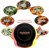 Nuwave Gold Precision Induction Cooktop, Portable, Powerful with Large 8” Heating Coil,100°F to 575°F, 3 Wattage Settings, 12” Heat-Resistant Cooking Surface Nuwave