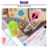 uuxsretaio Cow Diamond Painting Kits for Adults, Bus Diamond Art Kits for Adults Beginner, Adult Diamond Art, DIY Easy Full Drill Diamond Dots Paintings for Home Wall Decor 14X14 Inch uuxsretaio