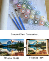 Zoileodpish Clouds Paint by Numbers Blue Sky Painting on Canvas Kit for Adults Beginners with Wooden Frame Easy to Paint DIY for Home Wall Decor Gift, 16" Wx12 L Zoileodpish