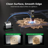 10w Laser Engraver with Air Assist, Laser Engraving Machine with Rotary Roller, High Precision Laser Cutter and Engraver for Wood, Metal, Acrylic, Cylindrical Objects, Tumblers CREALITY FALCON