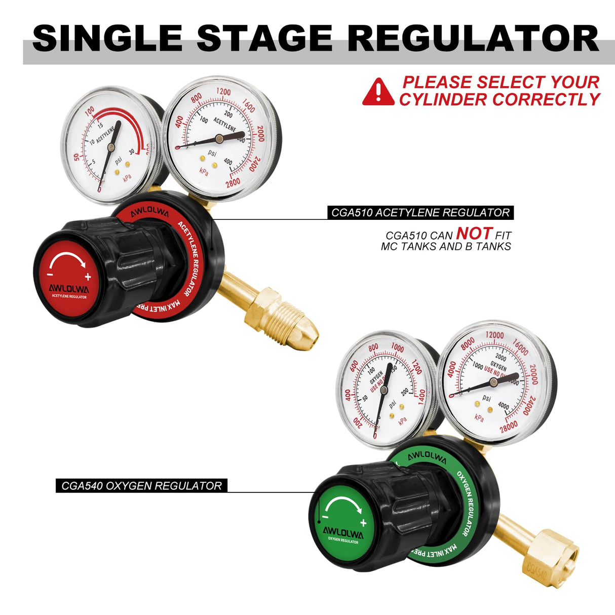 AWLOLWA Upgraded Oxygen & Acetylene Gas Cutting Torch and Welding Kit, Medium Duty Cutting Torch Welding Kit AWLOLWA