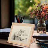 Easel for Painting - Tabletop Easel Stand, Adjustable Angle Art Wooden Easels for Painting, Canvases, Books, Artwork Displays Etc，13 4/5 Inches by 11 2/5 Inches DRAWLEX
