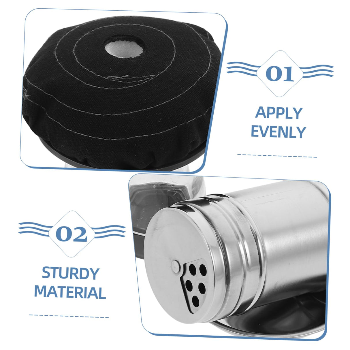 Unomor 1 Set Pancake Basting Tool Oil Mop Seasoning Jar Cooking Oil Applicator Oil Wiper for Pancake Wear-resistant Oil Spread Applicator Restaurant Oil Spread Stainless Steel Unomor