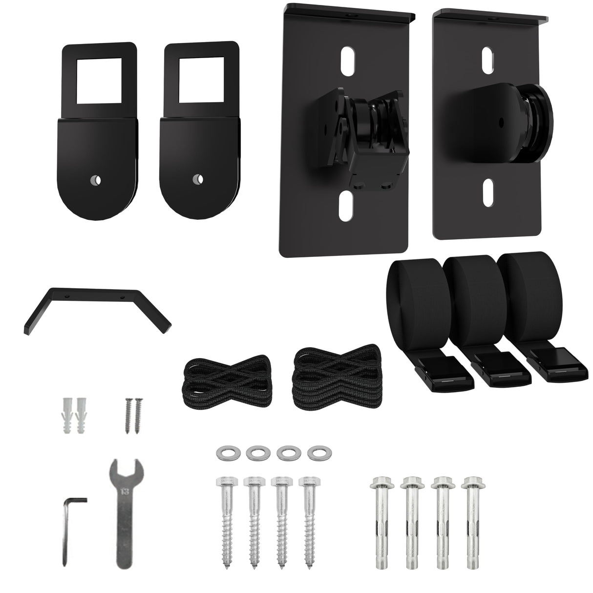 TRUSOON Ceiling Kayak Hoist, Heavy Duty Kayak Pulley System for Garage, Hold Up to 150 lbs Capacity, Canoe Garage Lift Storage System, Fit 10-14 Foot Ceilings, Black TRUSOON