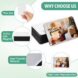 Flutesan 32 Pcs Large Sublimation Magnet Blanks Personalized Refrigerator Sublimation Blanks Include 16 Rectangle Blanks 16 Fridge Magnets for Office Kitchen Microwave Car Wall Decoration(4 x 6 Inch) Flutesan