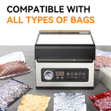 [2023 New] Wevac 10 inch Chamber Vacuum Sealer, ideal for liquid or juicy food including Fresh Meats, Soups, Sauces and Marinades. Visible vacuum degree, Professional sealing width, Commercial machine Wevac