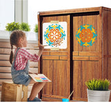 Kinteshun Mandala Painting Stencil Reusable Laser Cut Rock Painting Drawing Template Floor Wall Tile Fabric Furniture Stencils DIY Kit for Decoration (Small Size,5X5") Kinteshun