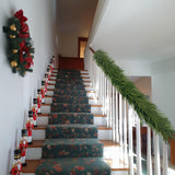 6 Ft 2 Pcs Artificial Norfolk Pine Garland, Real Touch Green Faux Greenery Garland for Christmas Table, Mantle, Wall, Fireplace, Indoor Outdoor Holiday Decor IPOOLTENG