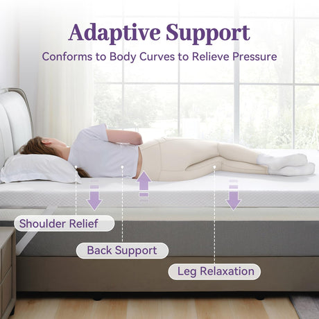 SINWEEK 3 Inch Gel Memory Foam Mattress Topper King Size, Ventilated High Density Pad for Back Pain, Bed Topper with Removable Soft Cover, CertiPUR-US Certified SINWEEK