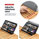 Luxury Foldable Bathtub Tray Caddy - Waterproof Wooden Bath Organizer for Wine, Book, Soap, Phone - Expandable Size Fits Most Tubs HOME IT