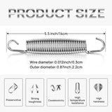 72 Pieces Trampoline Springs Replacement 5.5 Inch Trampoline Springs with T-Hook Heavy Duty Stainless Steel Trampoline Springs Metal Trampoline Pulling Tool Accessories Cyiwniao