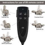 RHHVVR Dual Motor Power Lift Recliner Chair, 350 lbs Electric Recliners with Massage and Heat, Solid Wood Armrest Back Footrest Adjustable Living Room Chair for Elderly, Beige RHHVVR