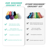 Crochet Kit for Beginners Kids Adults - Amigurumi Crocheting Animal Kits, Beginner Knitting Set DIY Art Craft, 3 Pattern Owl, Penguin, Frog, Easy to Learn Tutorials, Yarns, Hook, for Girls Age 12+ Andgiv