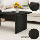 BON AUGURE Black Coffee Table, Modern Coffee Tables for Living Room, Wooden Center Table, Living Room Tables for Home, Office (Black Oak, 43Inch) BON AUGURE