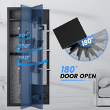 Gun Safe, 2-3 Fingerprint Gun Safes for Home Rifle and Pistols, Quick Access Gun Safe for Rifles and Shotguns with Adjustable Gun Support & Removable Shelf, Long Gun Safe with Dual Alarm & Mute Mode silkight