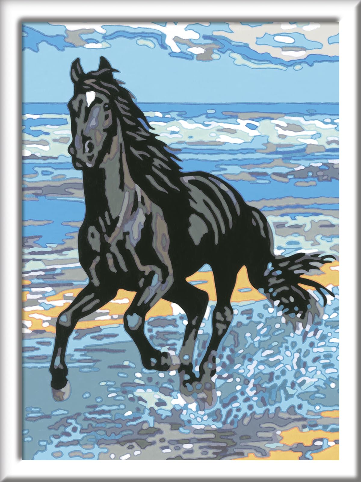 Ravensburger - Beach Horse CreArt Paint by Numbers Kit | Fun & Easy DIY Art for Kids Age 11+ | Creative Gift Idea for Birthdays & Holidays Ravensburger