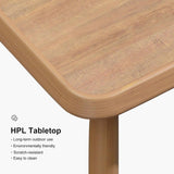 PURPLE LEAF 11 Pieces Outdoor Dining Set Patio Table and Chairs Set Aluminum Rattan Wicker Patio Furniture Set for Lawn Porch Deck Teak PURPLE LEAF